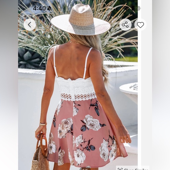 Adorable pink and white CUPSHE dress brand new - Picture 2 of 2